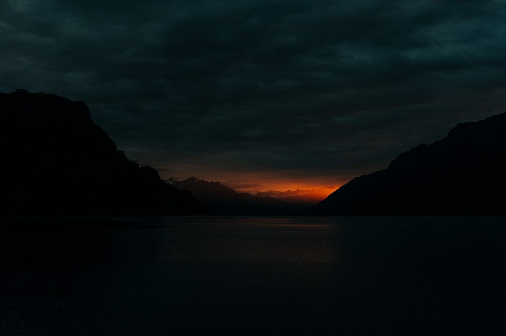 Alpine sunset